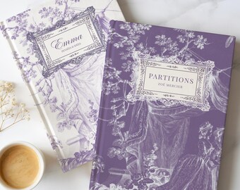 Carnet de notas personalizado con prénom texte, Journal intime, Agenda Vintage