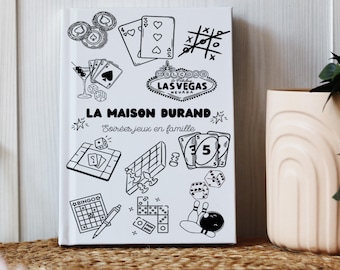 Carnet de notes personnalisé, diario de partituras suivi jeux de société