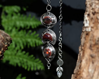 Cantera Opal Pendant on Silver Chain Necklace Handmade Natural 