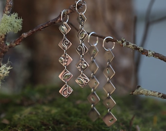 The Fairy’s Earrings 01 – Peridot and Sterling Silver Earrings