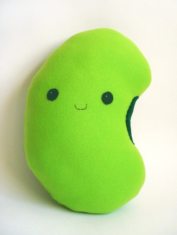 Items similar to Happy Little Lima Bean Edamame Soy Bean Baby Pillow