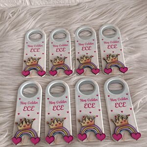 Imán personalizado para baby shower: abrebotellas con relieve imagen 7