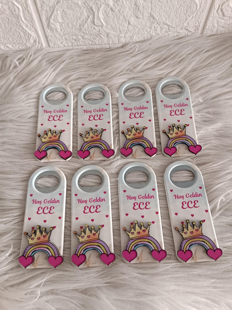 Imán personalizado para baby shower: abrebotellas con relieve imagen 7