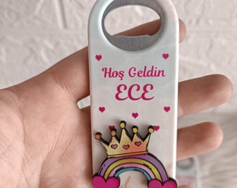 Personalized Baby Shower Bottle Opener Magnet, Newborn Souvenir