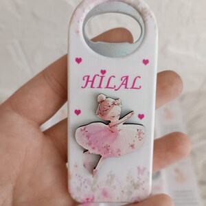 Imán personalizado para baby shower: abrebotellas con relieve imagen 6
