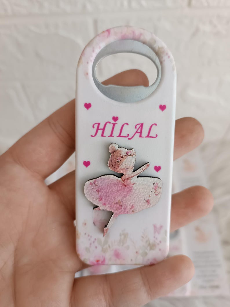 Imán personalizado para baby shower: abrebotellas con relieve imagen 6