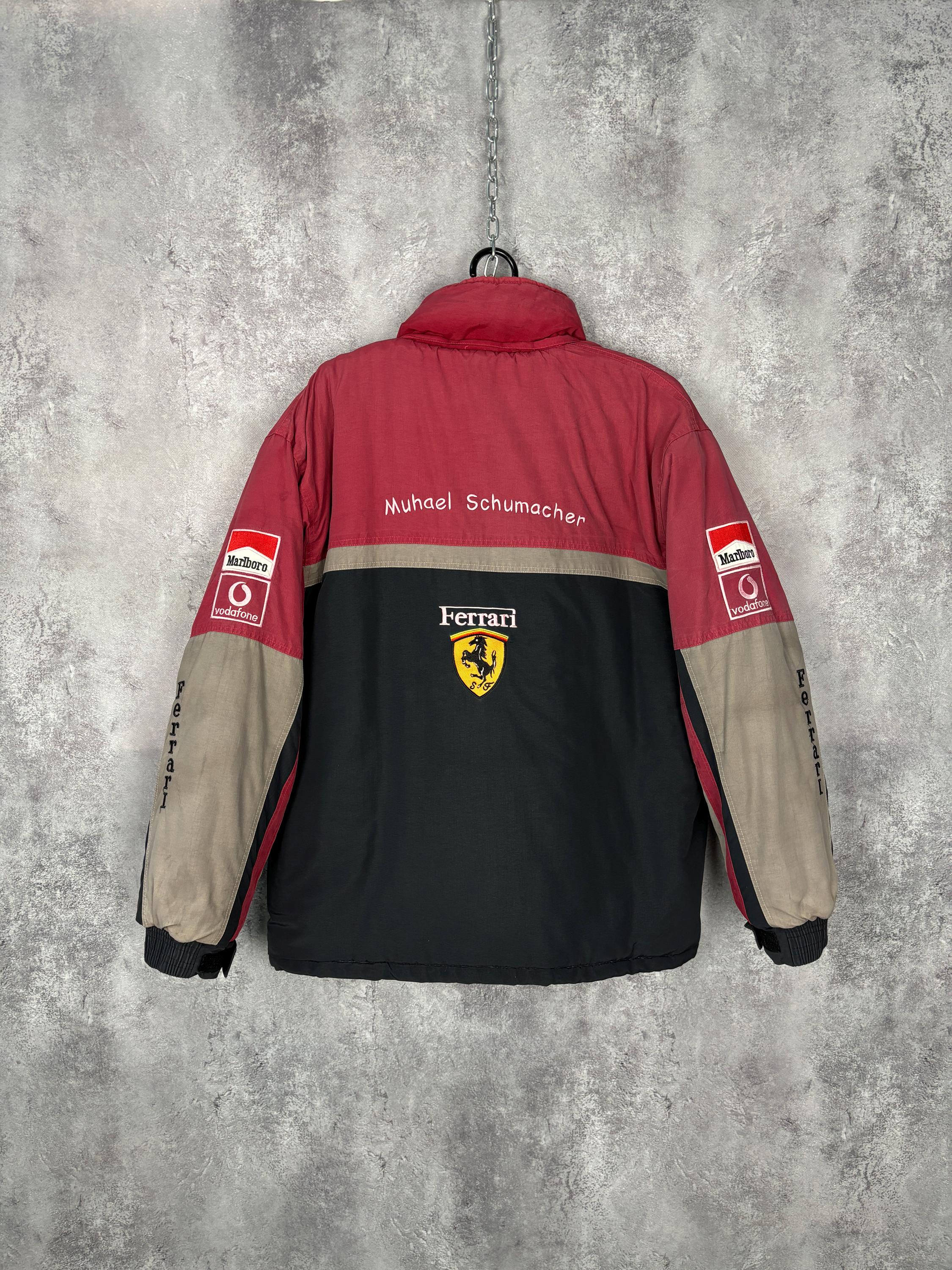 Ferrari Michael Schumacher Jacket Lサイズ Vintage FERRARI Michael Schumacher Shell Jacket Size XL Red