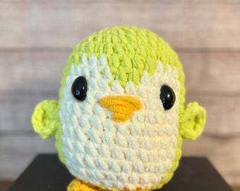 Penguin Stuffie - lime green