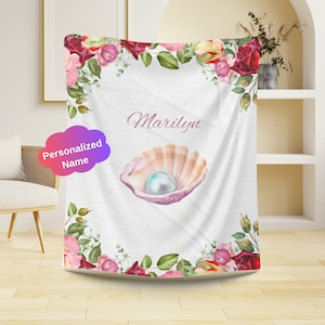 June Birthstone Blanket, Birthday Blanket, Birthday Gifts, Birthstone Gifts, Birth Flower Gifts, Birth Month Gifts, Personalized Blanket