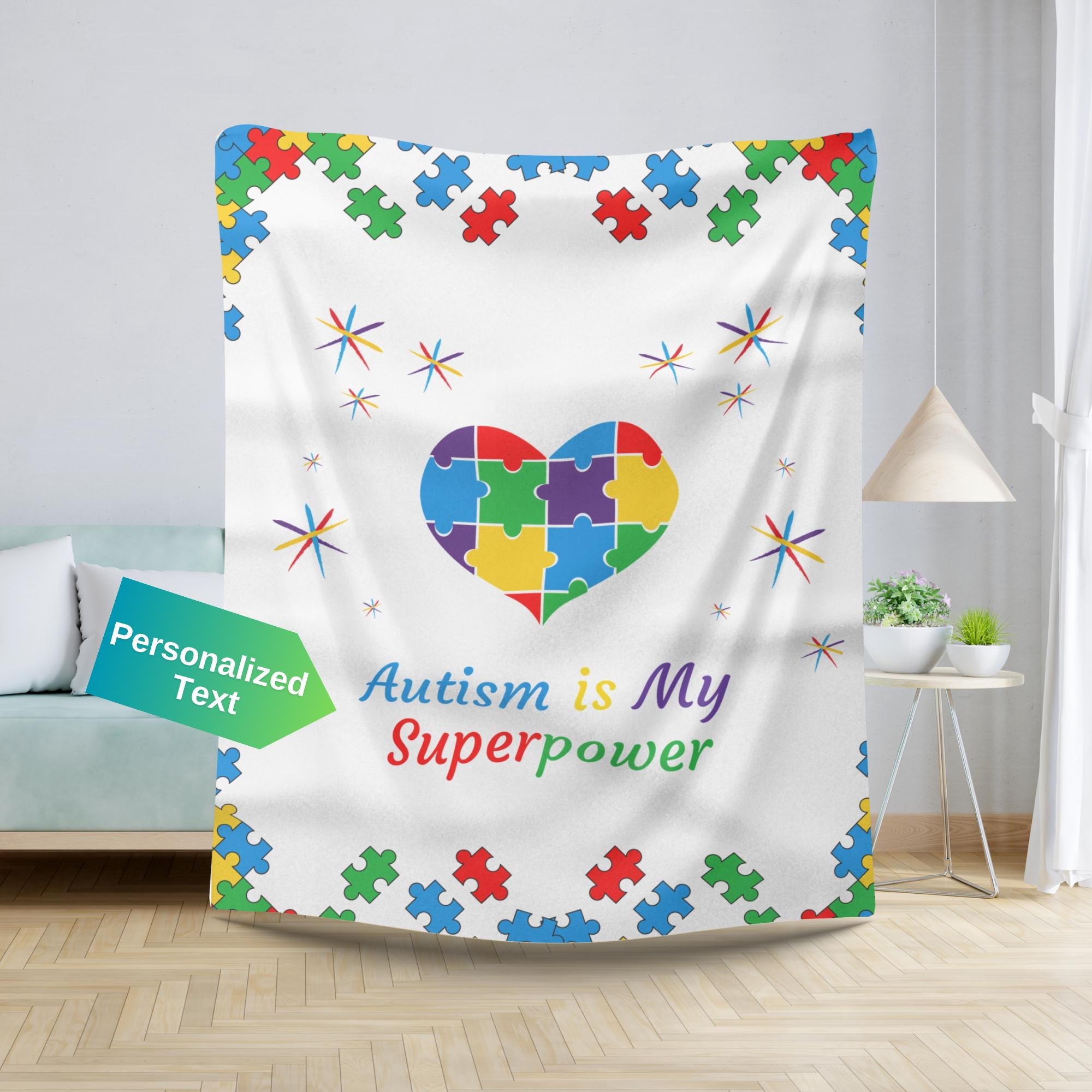 Autism awareness blanket hotsell