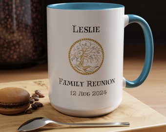 Personalized Family Reunion Coffee Mug: Custom Name Ceramic Keepsake