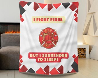 Firefighter Sherpa Blanket: Lightweight Polyester Throw
