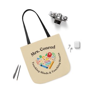 Personalized Teacher Tote Bag, Custom Teacher Bag, Teacher Appreciation Gift, Tote Bag, Perfect Gift for Educators