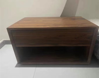 Miniature Solid Wood Bedside Cabinet - Modern Minimalist Elegance