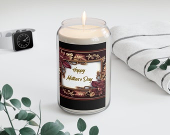 Happy Mother's Day - Scented Soy Candle, 13.75oz, Inspirational, Motivational, Uplifting, Mother's Day Gift
