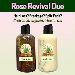 Rose Revival Duo: Rosemary Growth Shampoo and Conditioner (original – stimulating and strengthening)