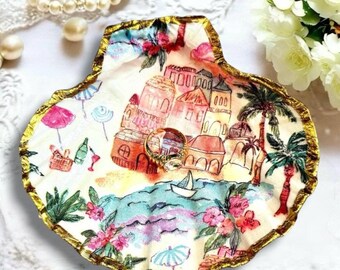 Charleston ringbakje in de vorm van een schelp, sieradenhouder, bedankjes voor een vrijgezellenfeest, cadeautjes voor het vragen van de bruidsmeisjes