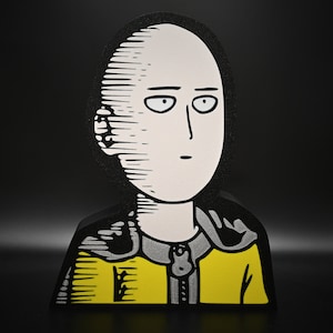 Custom One Punch Man Saitama Lightbox - Anime Inspired LED Lightbox