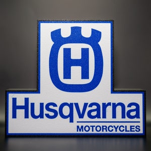 Custom Husqvarna Logo 3D Printed LED Light Box