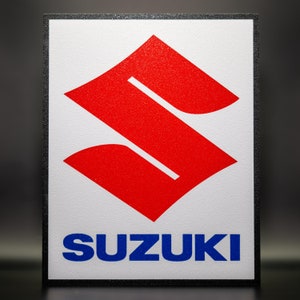 Custom Suzuki Logo 3D Printed LED Light Box