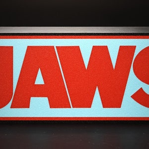 Custom Jaws Logo Lightbox - Pop Culture Inspired LED Lightbox