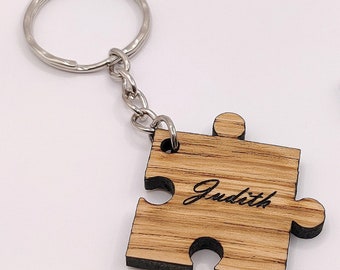 Puzzle | Couple wooden keychains | personalized | gift | Valentine's Day | birthday | anniversary