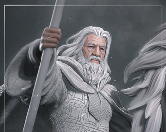 Gandalf le fichier d’impression 3D blanc