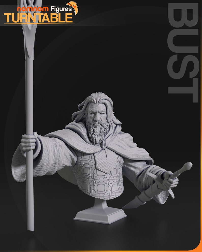 Gandalf le fichier dimpression 3D blanc image 3