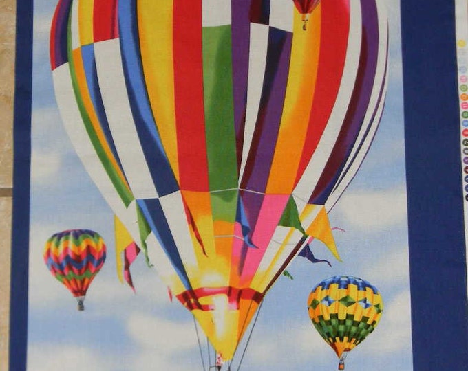 Cotton Hot Air Balloon Fabric Panel Etsy