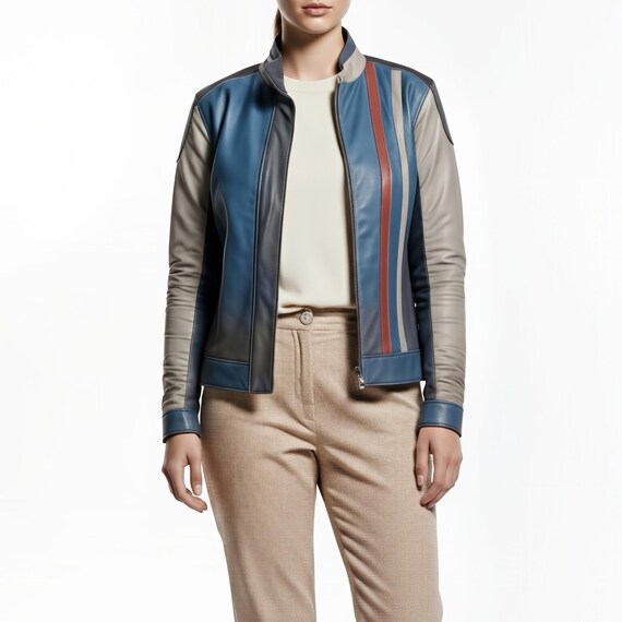 Arc Raiders Inspired Jacket - Ryder Blue Leather Jacket - Arc Raider Jacket Cosplay - Gaming Costume Jacket