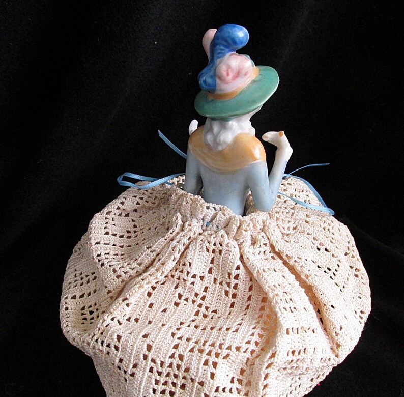 Porcelain Half Doll Pin Cushion Arms Out Vintage Sewing Marie Etsy