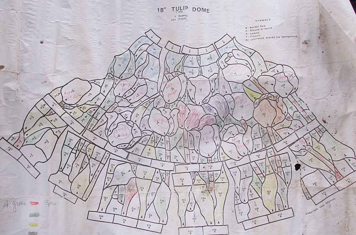 Odyssey Full Form Stained Glass Lamp Mold Tiffany 18' Etsy