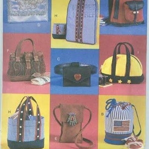 Taschenschnittmuster im PDF PDF 7602 Verschiedene Taschen und Geldbörsen für Modepuppe