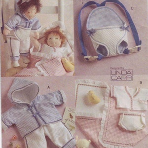 Patrón de ropa, portabebés y manta para muñecas en PDF Inglés/Francés Voo Oogue 8056 Patrón de muñeca Conjunto 1, Conjunto 2, Patrón de portabebés Patrón de manta