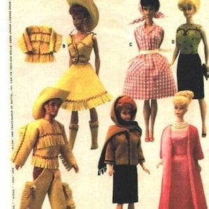 Boy doll western outfit doll&#39;s western outfit Headband 7430 doll clothes pattern in PDF 11 1/2 inch Doll Girl and 12 inch doll Boy