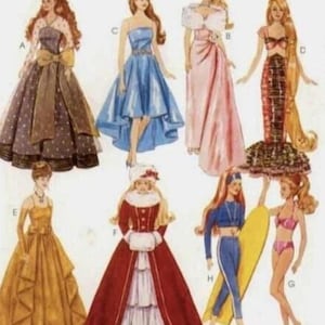 11 1/2 Zoll Puppenkleid Schnittmuster im PDF 11,5 Zoll Puppenschnittmuster Badeanzug Puppen Schnittmuster Kleid, Oberteil, Hosen Schnittmuster Französisch Sprache MC Callin s 9115