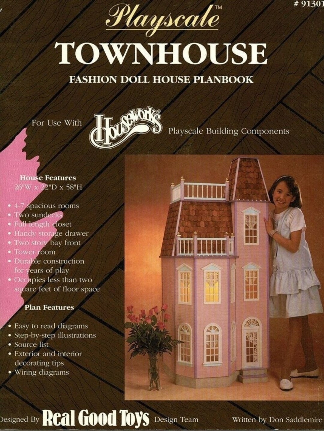 Townhouse Fashion Doll House Planbook Pattern In PDF In ENGLISH 26 W X townhouse-fashion-doll-house-planbook-pattern-in-pdf-in-english-26-w-x