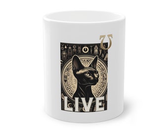 Taza cerámica Gato Egipcio Live