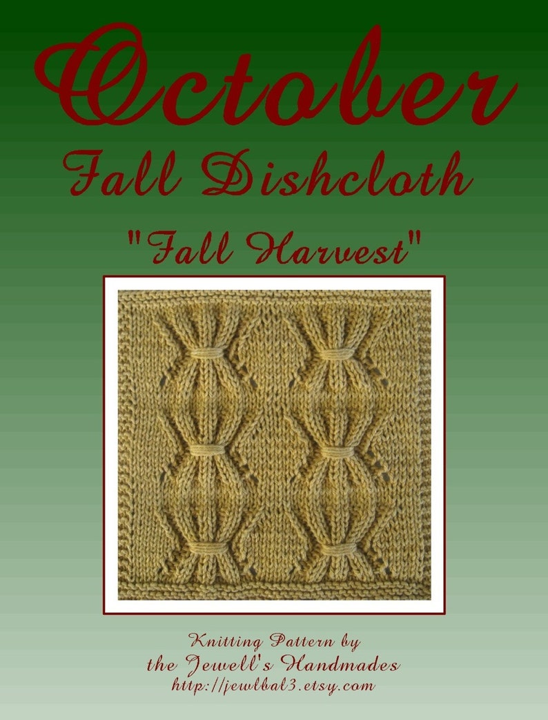Automne récolte tissu motif PDF octobre, de notre série de torchon saison automne torchons image 2