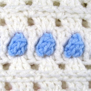 PDF Pattern Crocheted Baby Afghan, CANDY BUTTONS Baby Afghan Blanket Pattern image 5