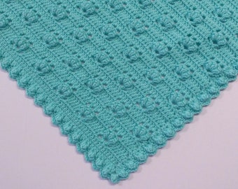 PDF Pattern Crocheted Baby Afghan, CAR SEAT Size and Newborn Size Blanket -- Spring Bouquet