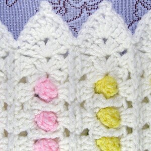 PDF Pattern Crocheted Baby Afghan, CANDY BUTTONS Baby Afghan Blanket Pattern image 4