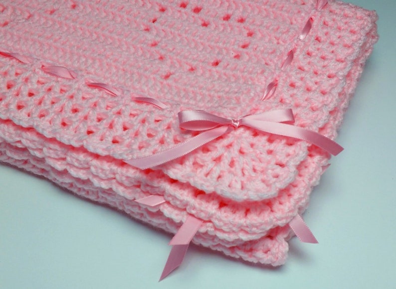 PDF Pattern Crocheted Baby Afghan, LOVE and KISSES Baby Afghan Blanket Pattern, Filet Crochet, Perfect for Car Seat image 3