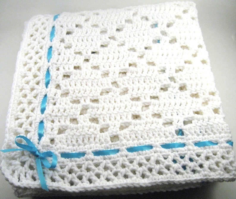 PDF Pattern Crocheted Baby Afghan DIAMOND LACE Baby (Download Now) Etsy