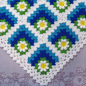 PDF Häkelanleitung Baby Afghane, Gehrung gehäkelt Sommer Daisy Baby Afghan Decke Pattern Bild 1