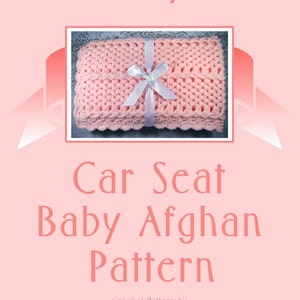Patron PDF au crochet pour bébé afghan, taille de siège de voiture et couverture de taille nouveau-né Strawberry Twist image 2