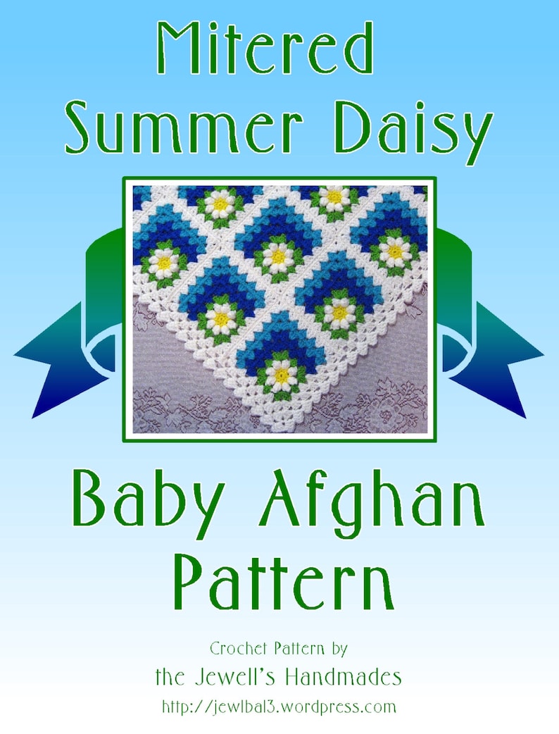 PDF Häkelanleitung Baby Afghane, Gehrung gehäkelt Sommer Daisy Baby Afghan Decke Pattern Bild 2