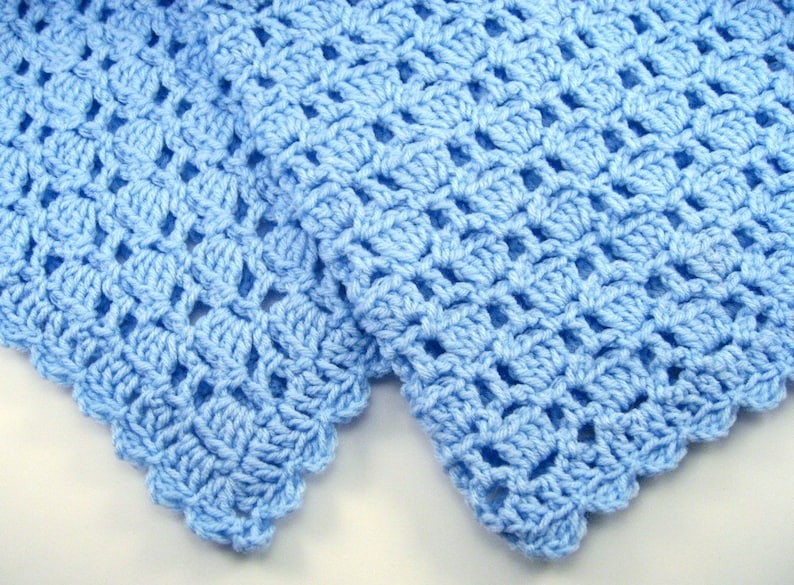 PDF Pattern Crocheted Baby Afghan, CAR SEAT Size and Newborn Size Blanket Baby Steps image 4