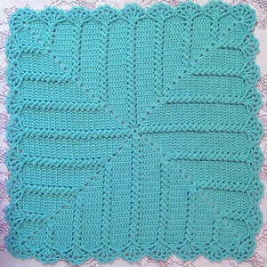 PDF Pattern Crocheted Baby Afghan, CAR SEAT Size and Newborn Size Blanket Granny Twist image 3