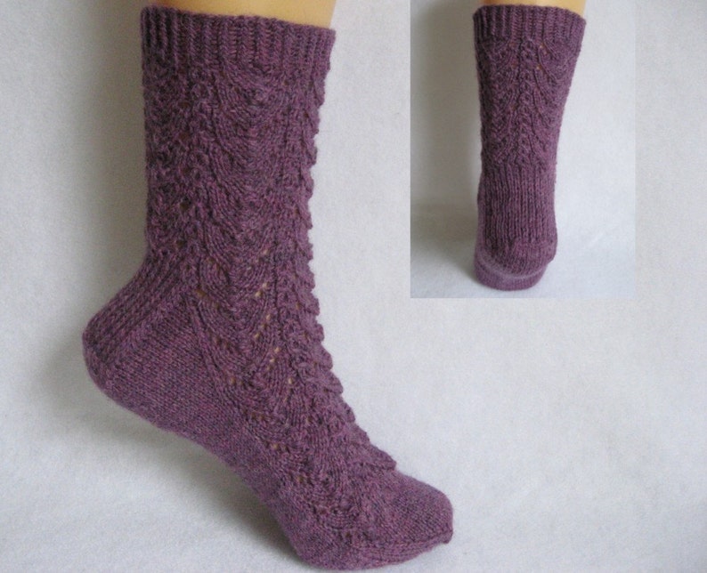 PDF Sock Pattern Fish N Chips Sock Pattern Lace and Cable Etsy